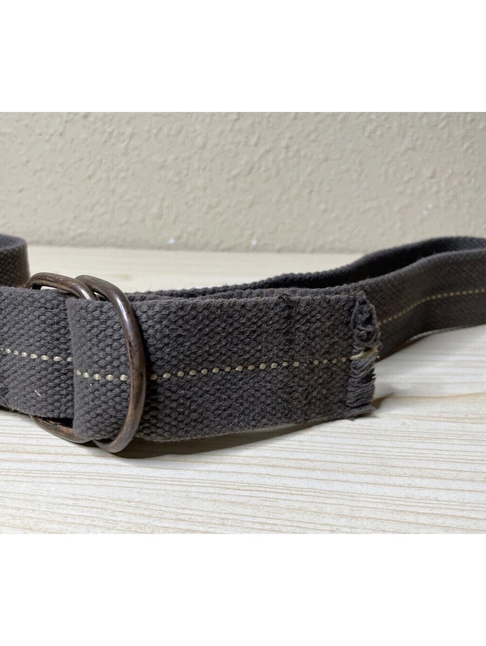 Mens Olive Green Canvas Web D-Ring Belt Military Style Size 36 - 38 Adjustable
